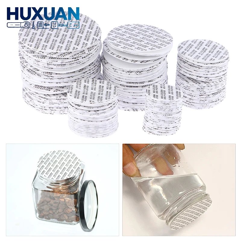 200Pcs 20MM-82MM Self-adhesive Foam Pressure Sensitive Seal Cap Lining Tamper Resistant Seals Liner For Cosmetic Jar Bottle Pot