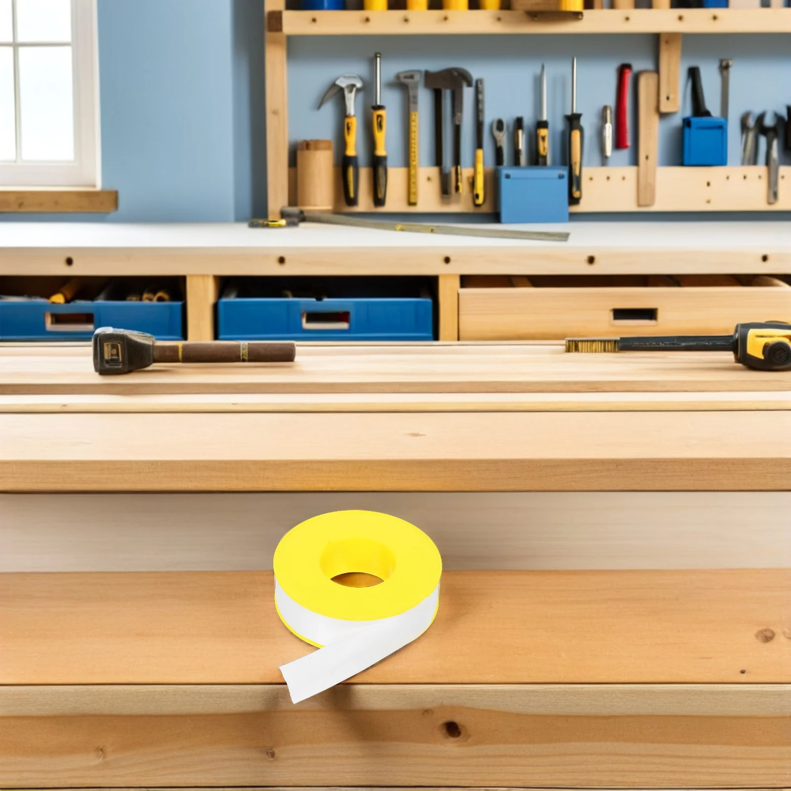 

8pcs Ptfe Plumbing Tape 23M X 1.8Cm White Sealant Tape For Water Pipe Leak Repair Waterproof Thread Seal Hvac Radiator Pipe