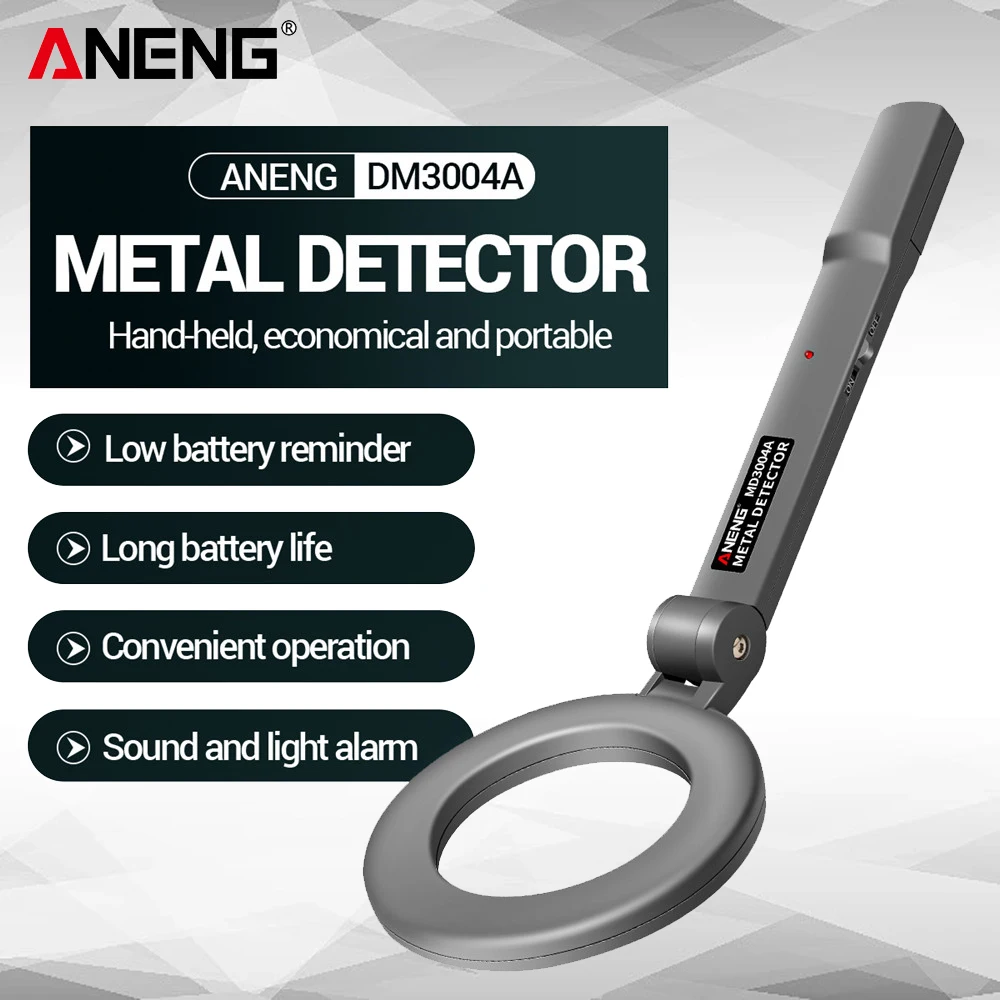 ANENG DM3004A Metalldetektor, handgehalten, wirtschaftlich, tragbar, hohe Empfindlichkeit, intelligente Anpassung von Objekten, Entfernungswerkzeug-Finder