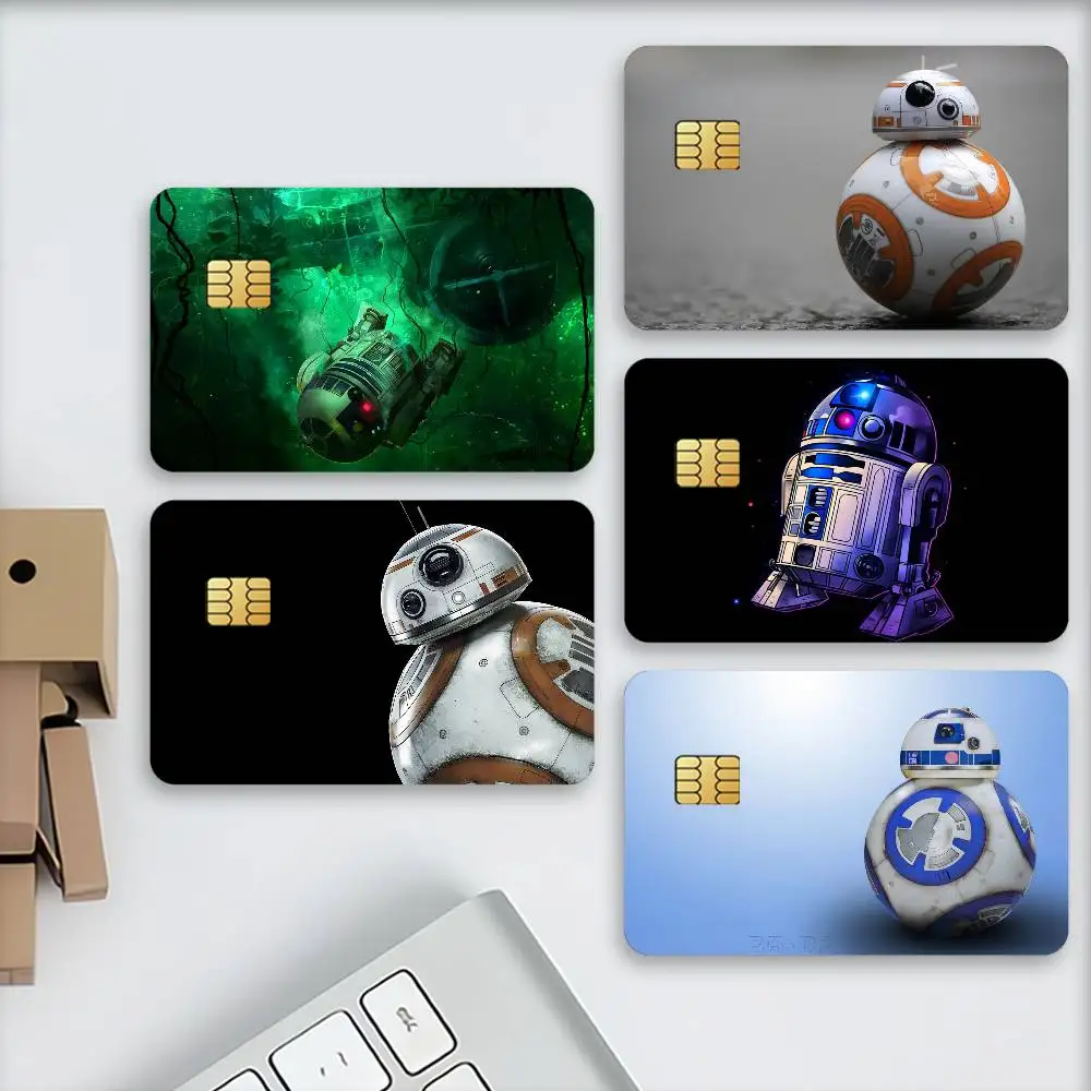 Robot R-R2D2 Credit Card Stickers Skin For Bank Debit Decorative Protection Scratch-resistant Gift 4PCS