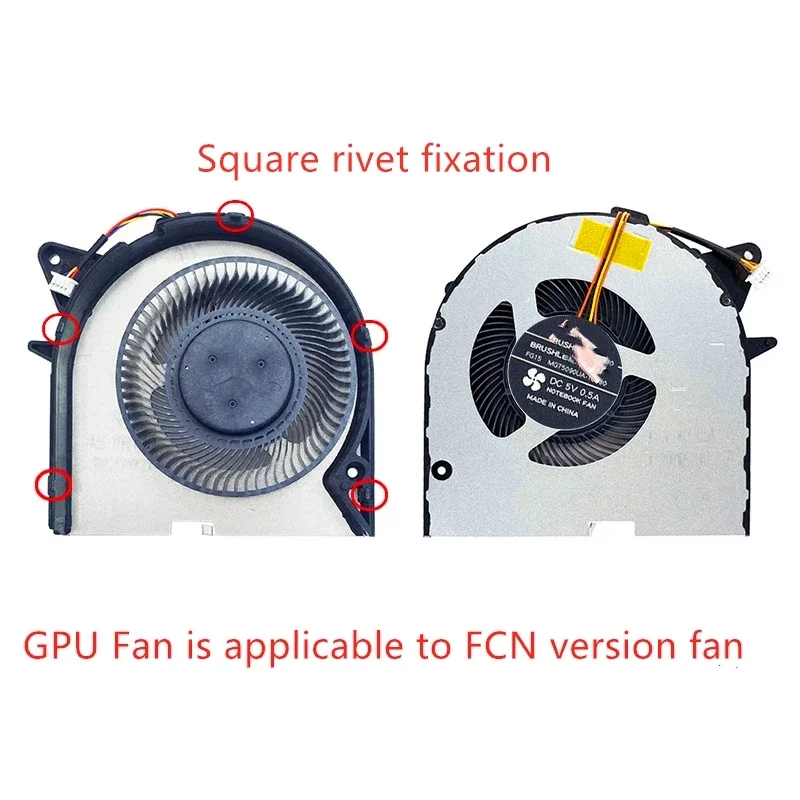 New Laptop CPU GPU Cooling Fan For Lenovo Saver Y7000P Y530P Y540P Legion 81LE 2019 Applicable Version Fan Rivet fixed version