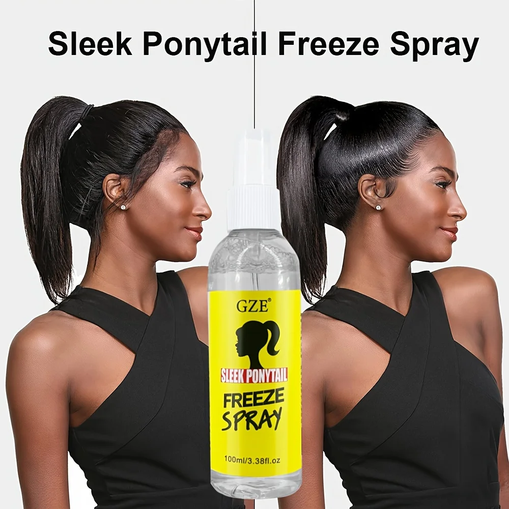 GZE Sleek Ponytail Freeze Spray – langanhaltender Halt, Frizz Control und Shine – nicht klebende Formel für professionelles Aussehen – Detail 2