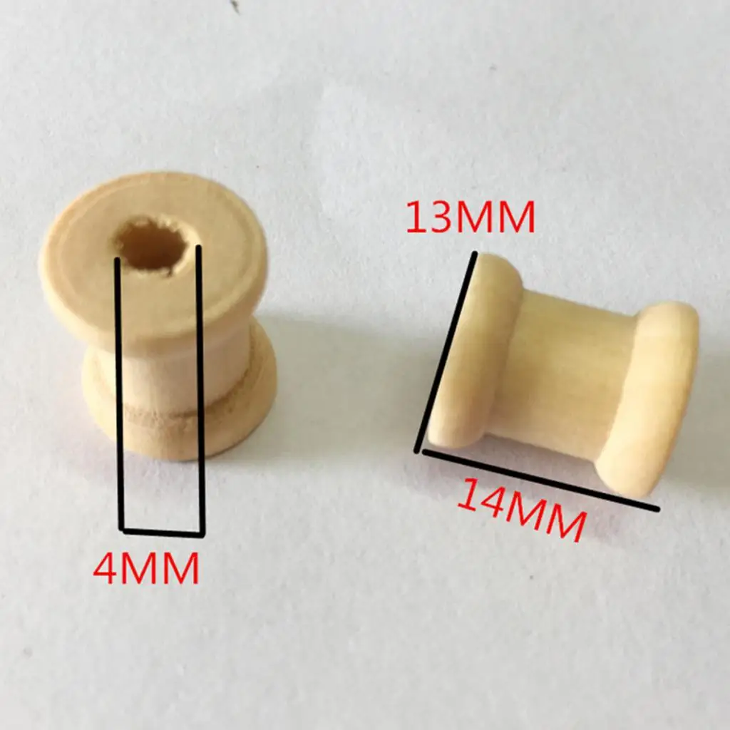 100pcs Empty Wooden Thread Spools Mini Wooden Sewing Tools Diy Coils Sewing Accessories For Thread Cross Stitch Supplies