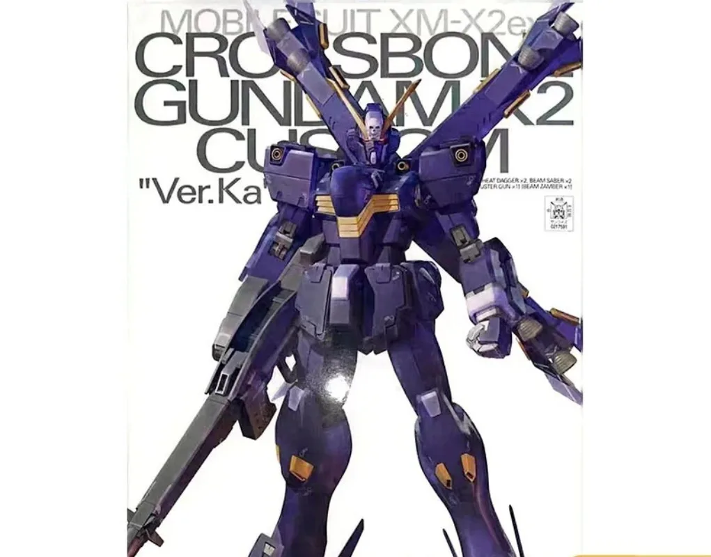 Kit de modelo de ensamblaje Original Bandai PB Limited MG 1/100 Crossbone Gundam X2 Kai Ver.Ka Black Skull