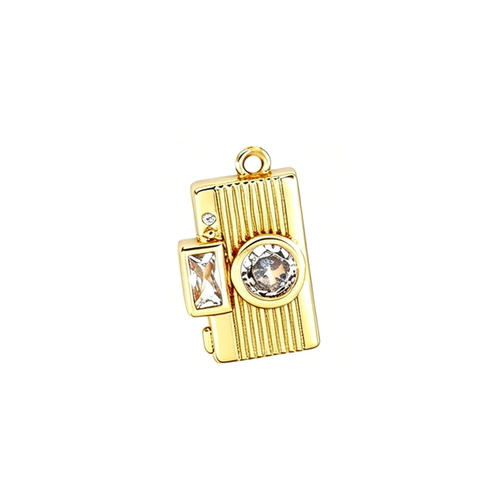 MHS.SUN 5pcs/Lot Cubic Zircon House/Camera/Bottle/Gesture Pendant Women Men Gold Plated Charm DIY Making Jewelry Accessories