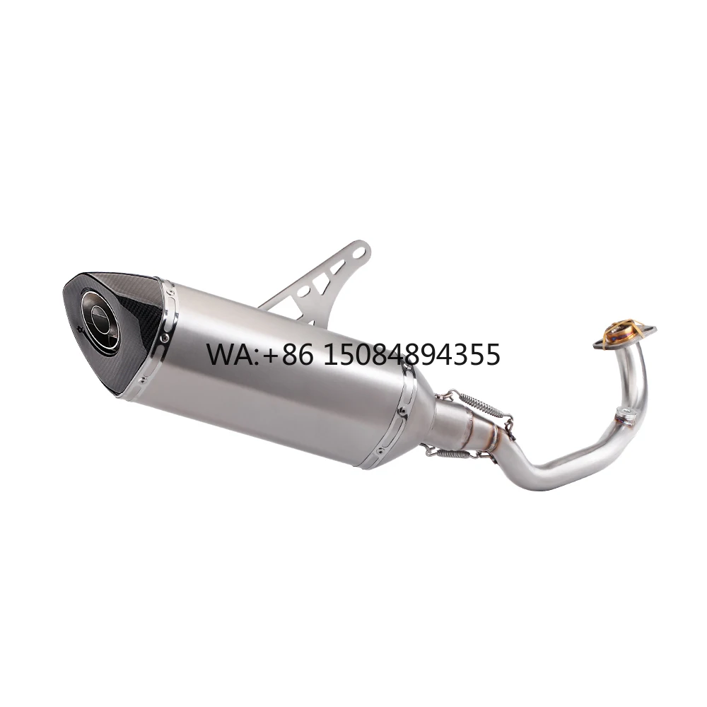 SRMAX300 SR MAX250 Full System Motorcycle Exhaust Escape Modified Front Link Pipe Carbon Tip Muffler Slip New Condition
