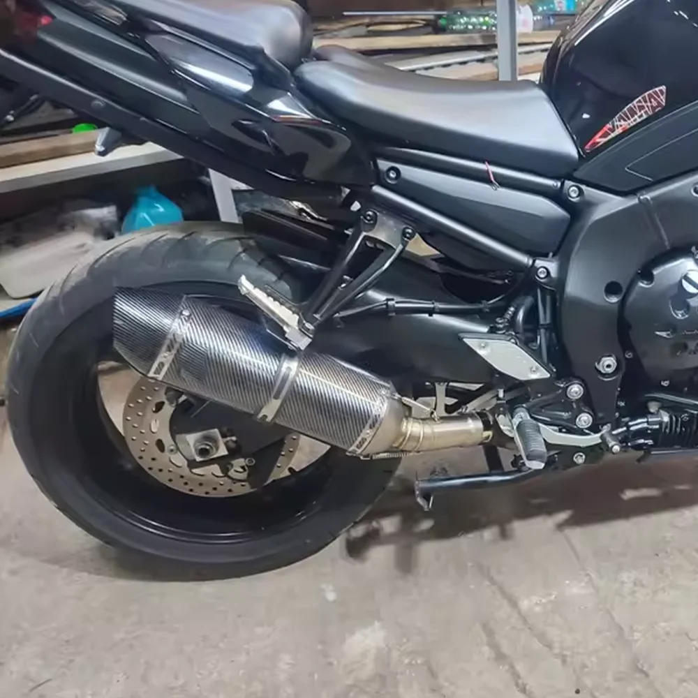 ماسورة عادم الدراجة النارية المعدلة العالمية 51 مللي متر مناسبة لـ Kawasaki NINJA400 Z900MT07/MT03 R1/R3/R6 لياماها R1/R6/R3