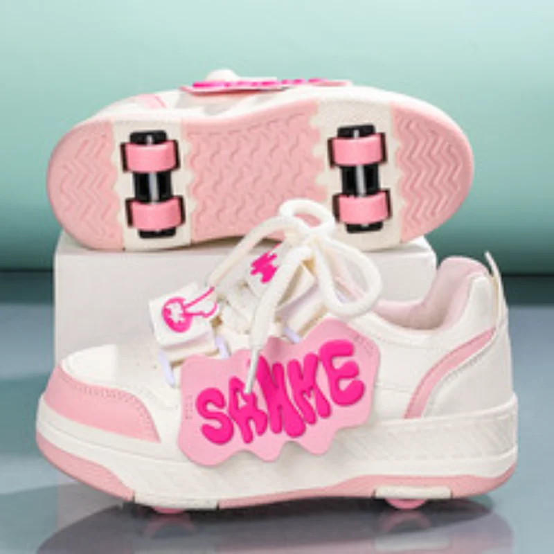 Mode rolschaatsschoenen kinderen kinderen casual sport speelgoed cadeau games jongens 4-wielige sneakers meisjes laarzen ultralichte rolschaats