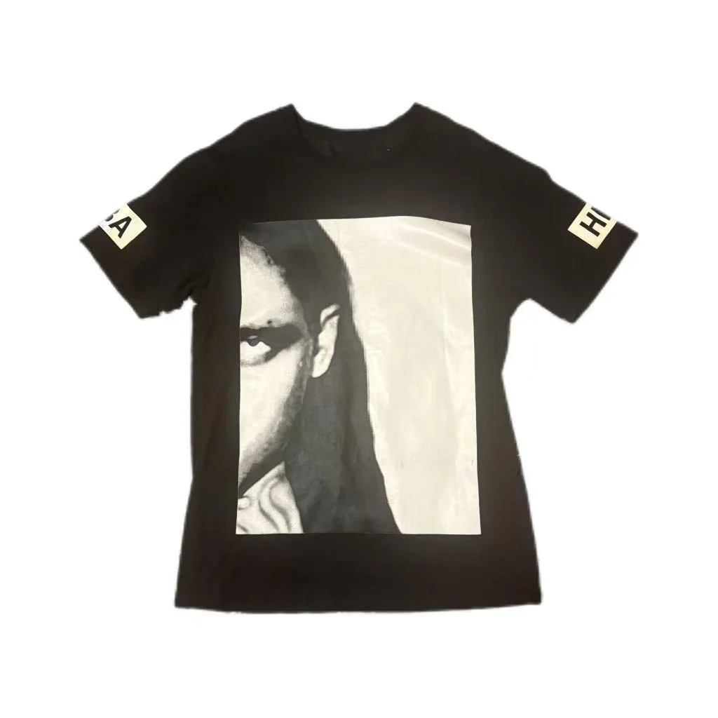 Couple's T-shirt Half Face Print Short Sleeve Unisex Cotton round Neck Summer Casual Wear Fashion European Style Loose Fit