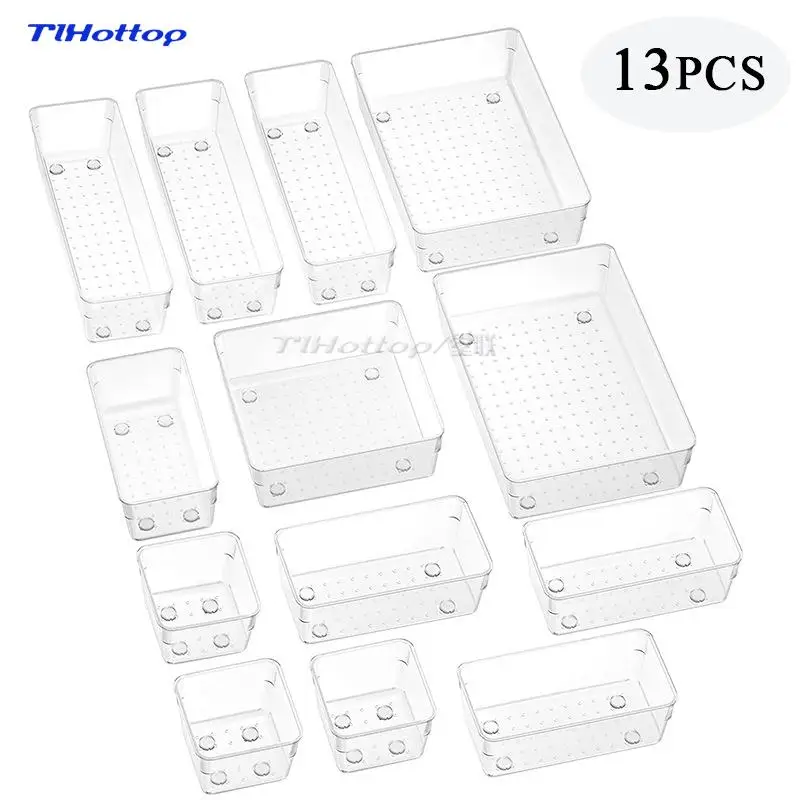 Plastic Transparent Drawer Receive Boxed Set Multi Functional Bathroom Bedroom Desktop Boxes