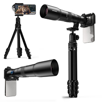 APEXEL T50 HD Telephoto Telescope Phone Lens Monoculars 50X Zoom Kit Cell Phone Monocular Telescope with Triangle Bracket