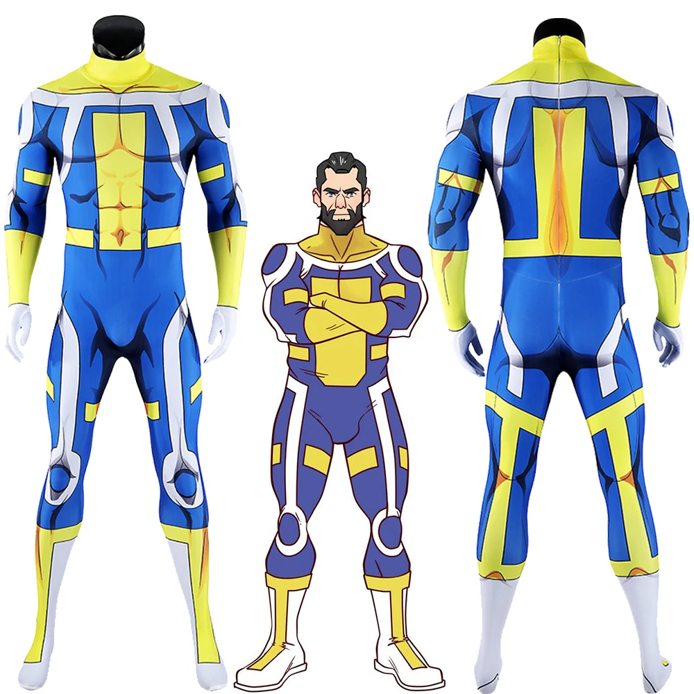 

Invincible Season 3 The Immortal Cosplay Boys Invincible Superhero 3D Printed Spandex Outfit Halloween Costume Zenzai BodySuits