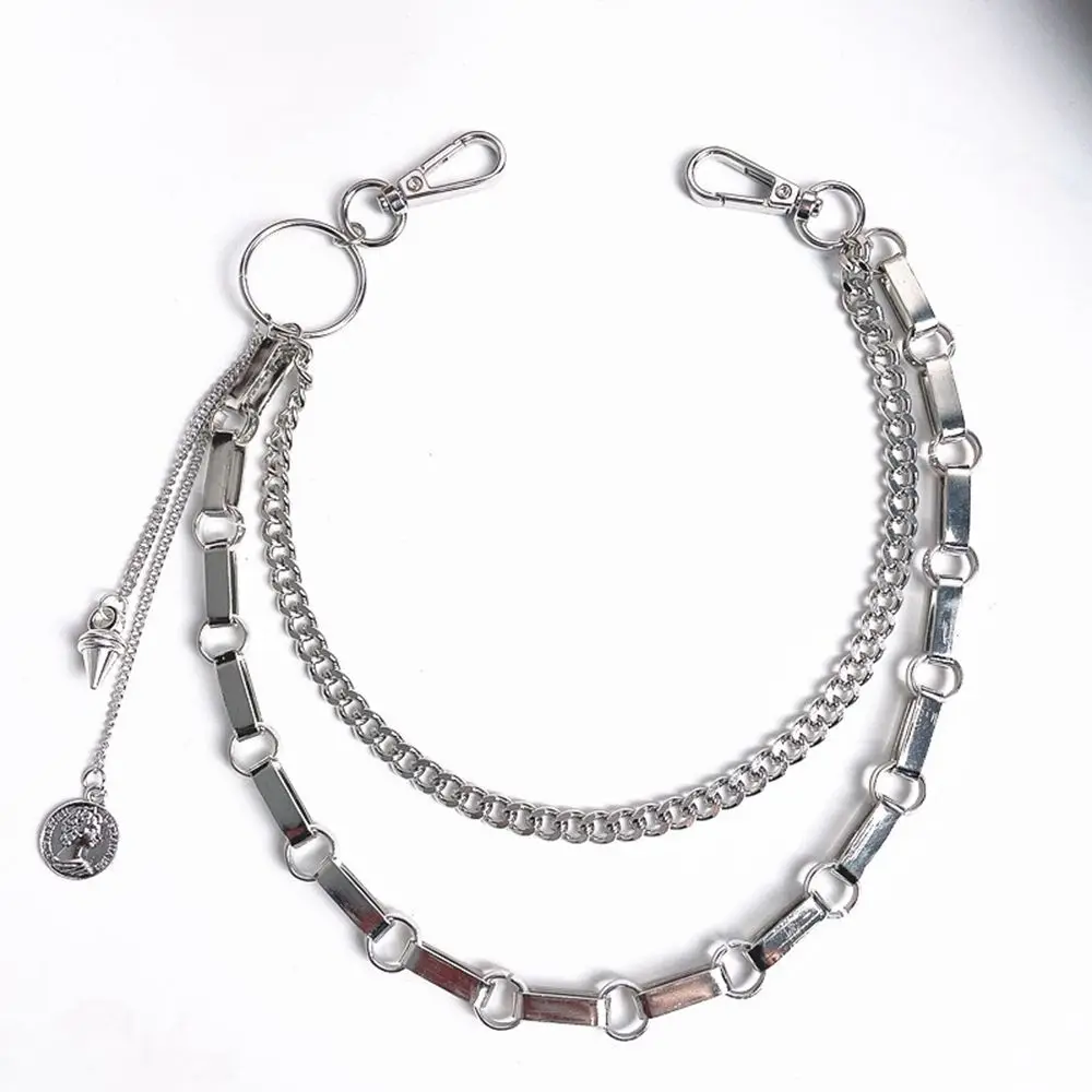 

Harajuku Style Jewelry Gift Double Layer Five-pointed Star Hollow Cross Female Belt Chain Metal Waist Chain Punk Pants Chain