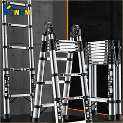 Stainless Steel Telescopic Ladder Multi Home Use Herringbone Ladder Portable Folding Ladder Bamboo Ladder Lifting Step Ladder