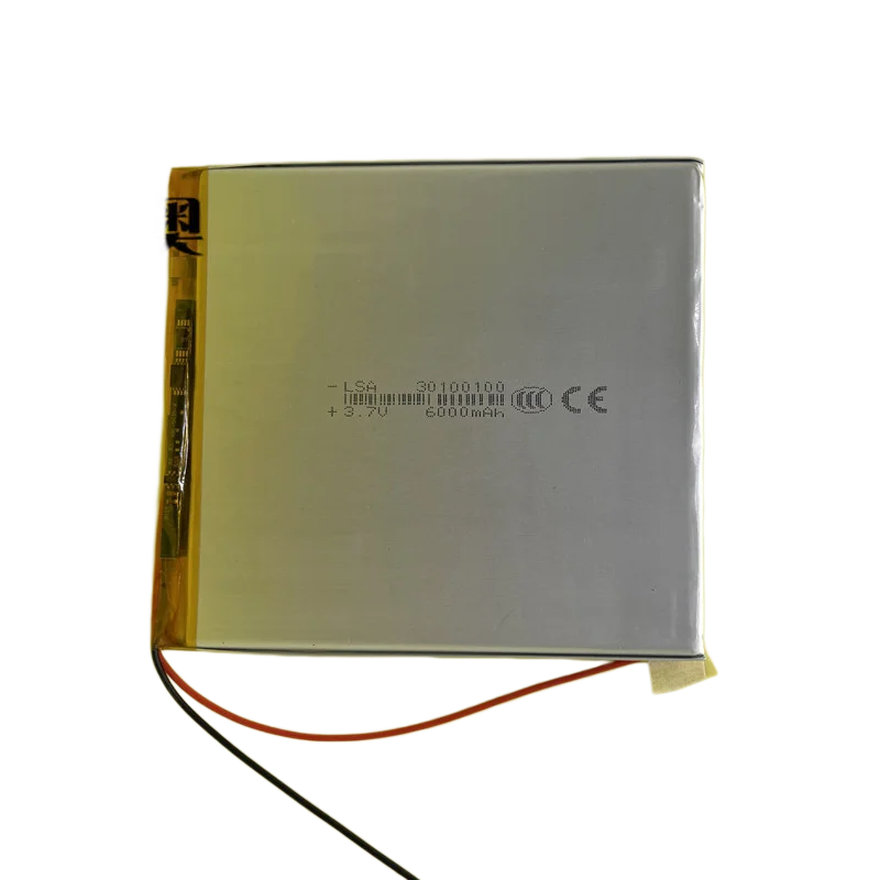 30100100 3.7V 6000mAh Li-Polymer Battery for Portable Projector Car Accessories Portable Power Station Smart Speaker Power Tools