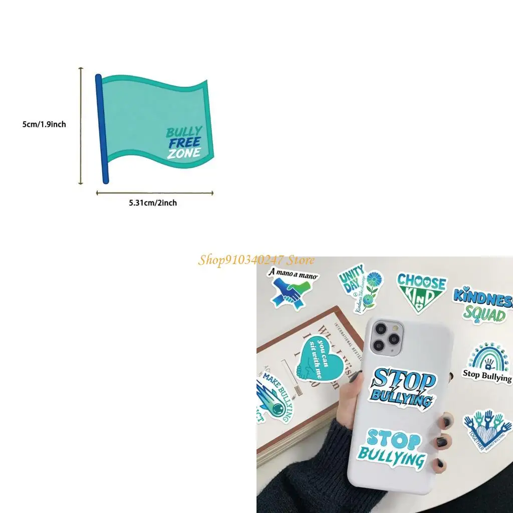

Q22A Выразительные каракули против издевательств, 50 упаковок, наклейки из ПВХ-материала для распространения позитивных на