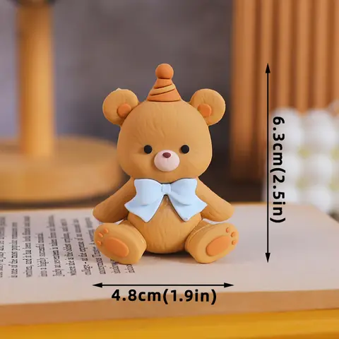 Blå tågtårtdekoration Björntårtdekoration Vagn Vattenballonger Regnbågstorn Tårtdekorationer Pojke Flicka Babyshower Festtillbehör 10 best sales björntårtdekoration - №6