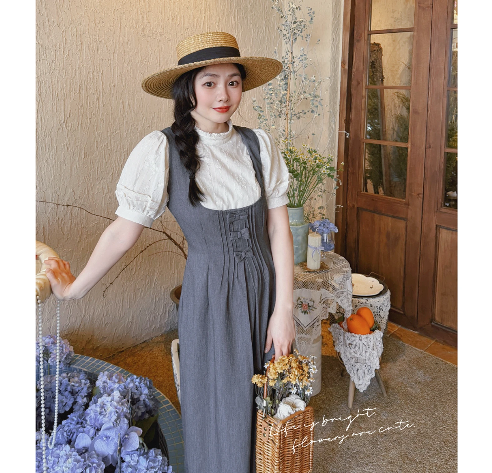 

Ретро-платье с завязками на талии, женское свободное приталенное платье-жилет, повседневное, с высокой талией, рукавами-фонариками, из полиэфирного волокна, летнее, новинка