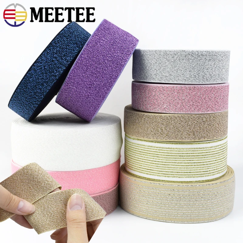 

2/5M Nylon Spandex Elastic Band 25-50mm Rubber Tape for Sewing Clothes Skirt Ribbon Belt Stretch Webbing Cord Garments Accessory