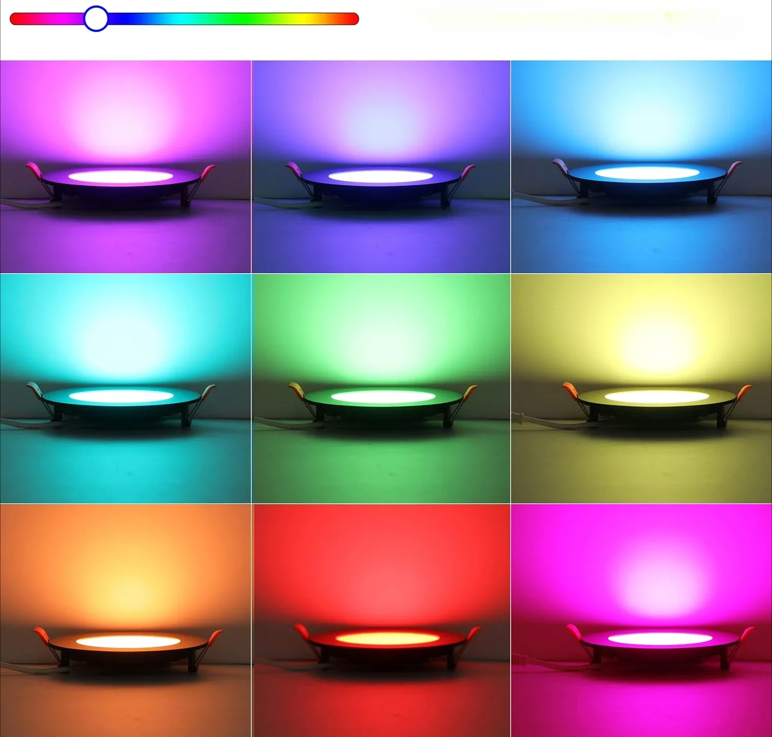 [6 Pack]CLOUDY BAY 4inch Smart WiFi LED Recessed Lights,RGB Color Changing Recessed Lighting