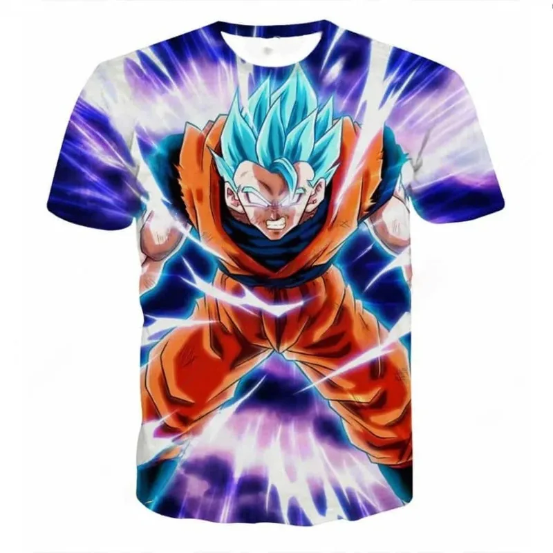 Dragon Ball Summer New  Goku Ultra Instinct Form 3D All Over Print Breathable Shonen Anime Harajuku Streetwear Unisex Tee