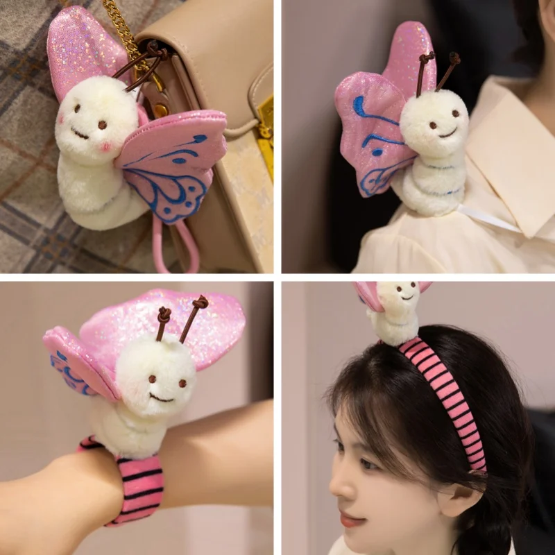 

Butterfly Seven-Spotted Ladybug Coccinellidae Bee Headband Wrist Rattle Pendant Insec Plush Toy Birthday Gift for Girl Kids Baby