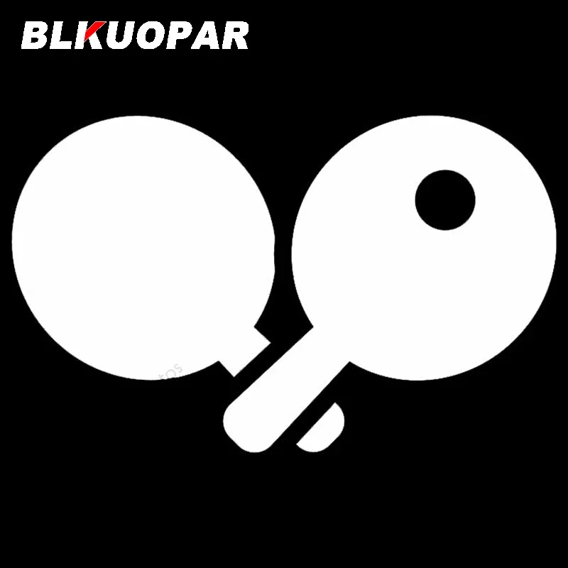 BLKUOPAR for Crossed Ping Pong Rackets And Ball Car Sticker Personality Scratch-Proof Decal Creative Trunk Bumper Laptop Decor