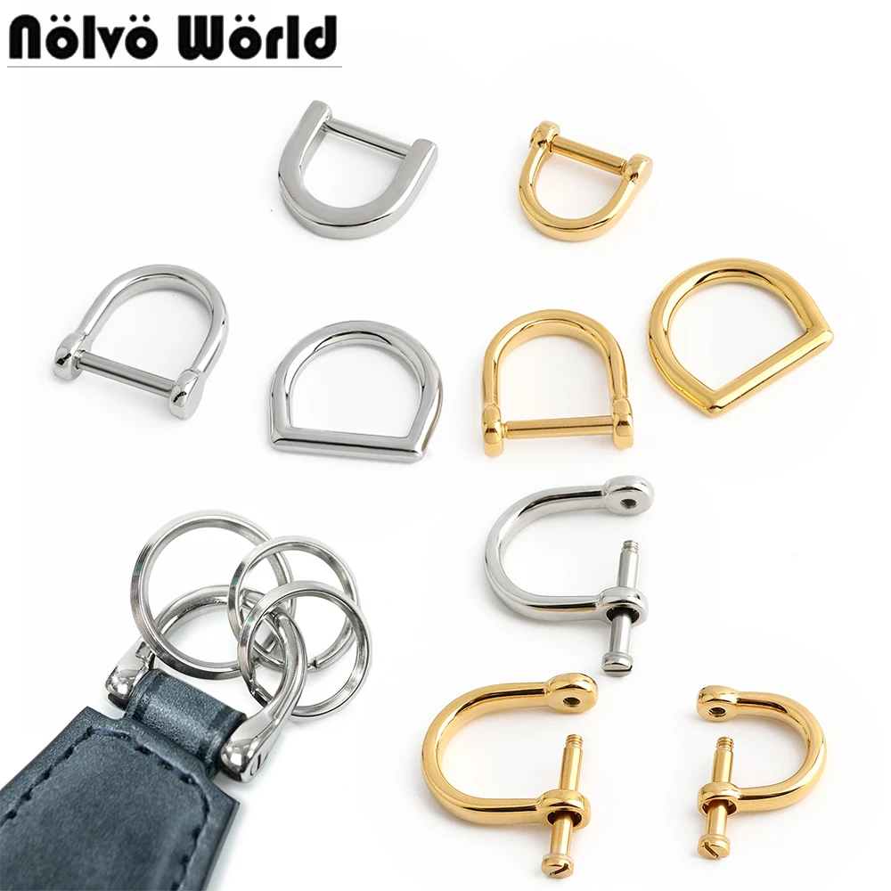 

5/20/50 шт. 100% стальные D-образные кольца-защелки для ключей от машины, держателей для сумок, ремней через плечо, аксессуаров для ключей BIY в форме подковы