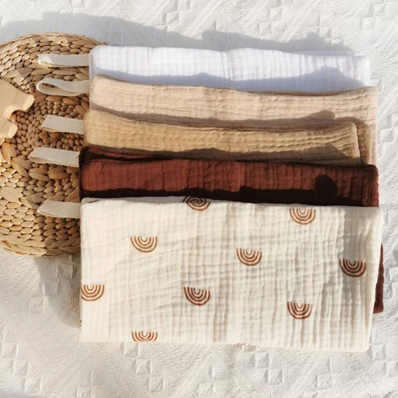 3/5 PCs Soft Cotton Gauze Baby Towels Muslin Newborn Feeding Bibs Unisex Baby Square Face Towels Washcloth Handkerchiefs