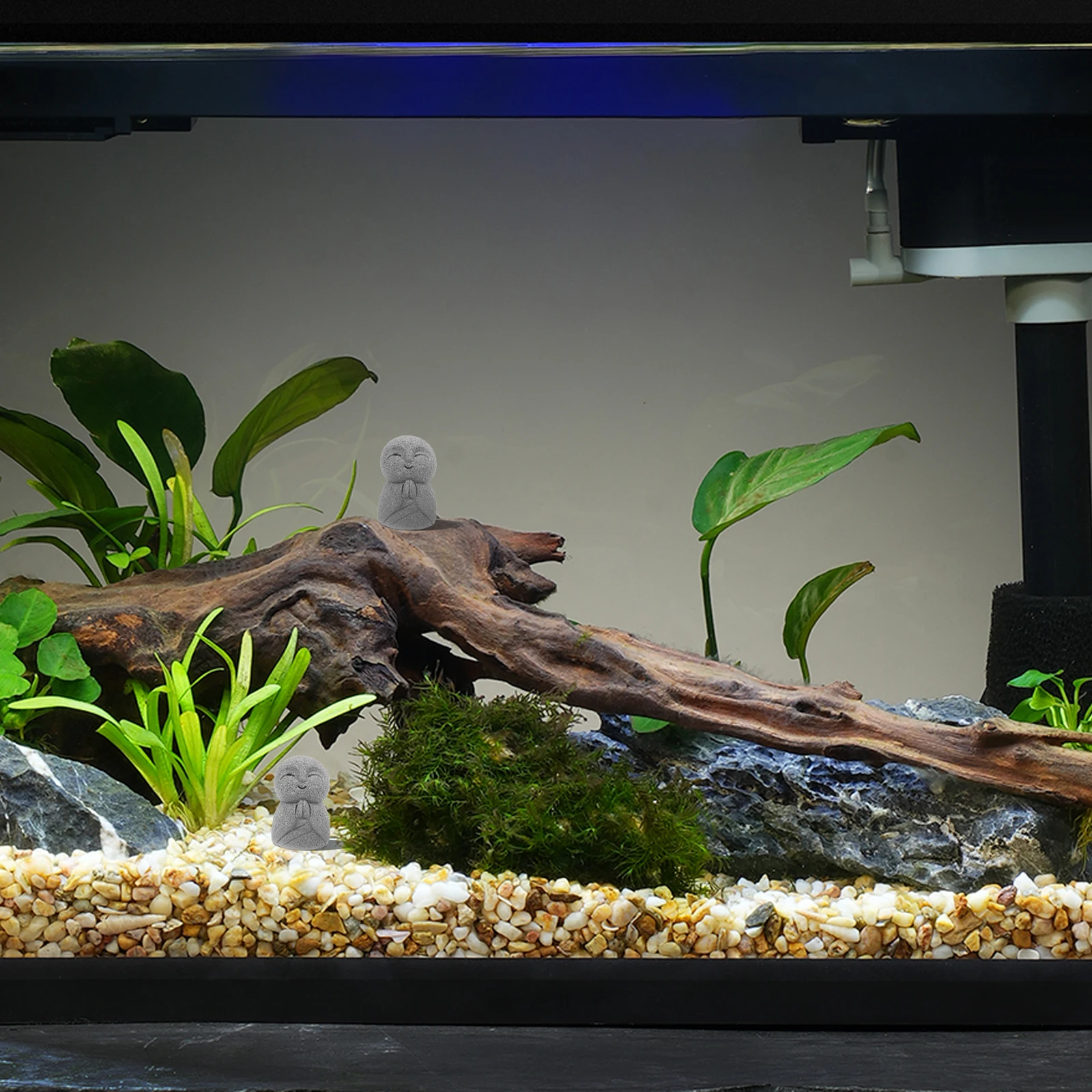 تمثال جيزو مصغر من الحجر الرملي على الطراز الياباني للتأمل بوذا للمناظر الطبيعية الصغيرة ديكور حديقة المنزل هدية النحت البوذي #1