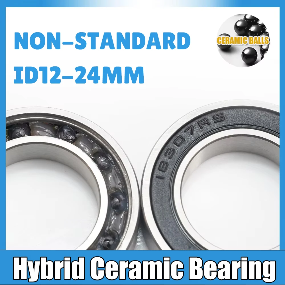 2PCS 15267 24377 17287 18307 24378 15268 16277 16287 163110 173110 RS Hybrid Si3N4 Ceramic Bearing Bike Hub Bottom Bracket 2RS