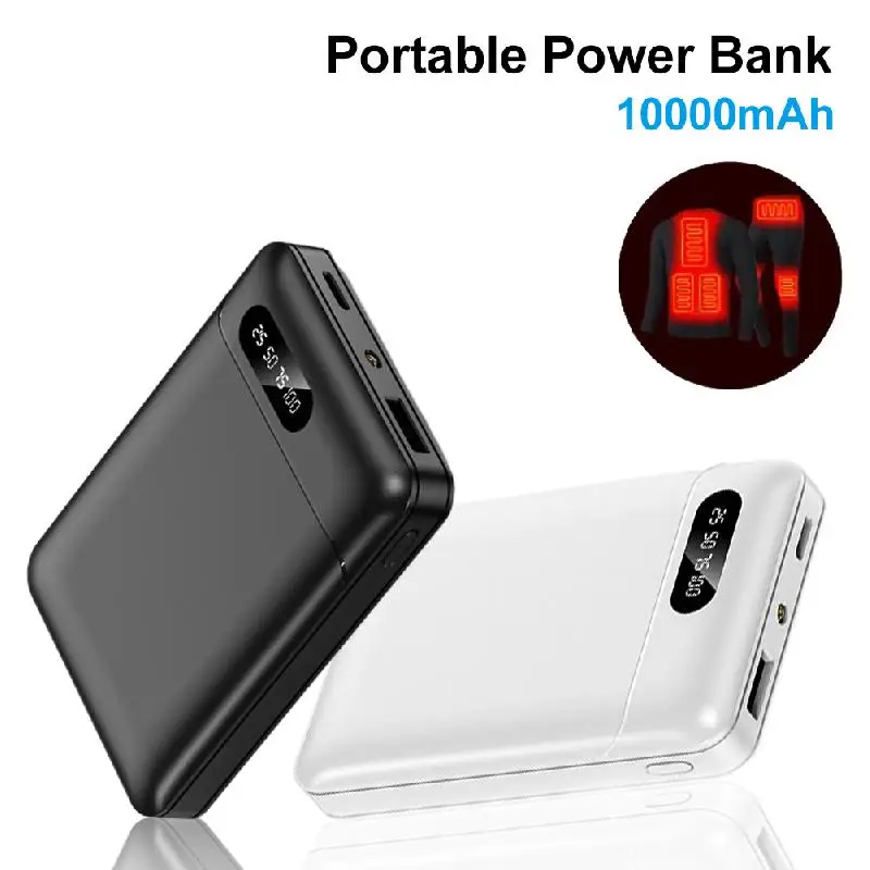 5000mAh /10000mAh Portable Power Bank 5V/2.1A USB Rechargeable Mobile Phone Fast Charger For Heated Vest Jacket Scarf Socks