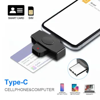 قارئ بطاقات SIM الذكية من النوع C لبطاقات البنوك، يدعم بطاقات IC/ID و EMV و SD و TF و MMC، قارئ بطاقات USB-CCID و ISO7816 و DNI و Citizen 12 best sales قارئ الهوية - №11