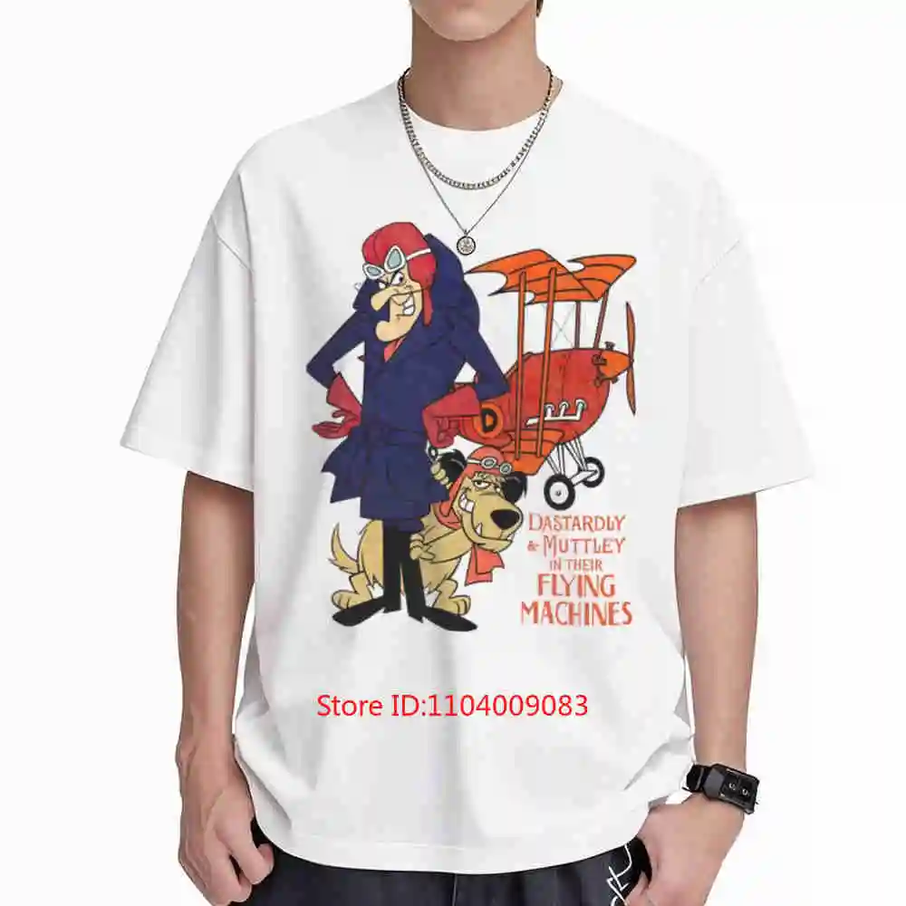 Dastardly And Muttley In Their Flying Machines Hanna Barbera Short Sleeve Tee 100% Cotton T-Shirt