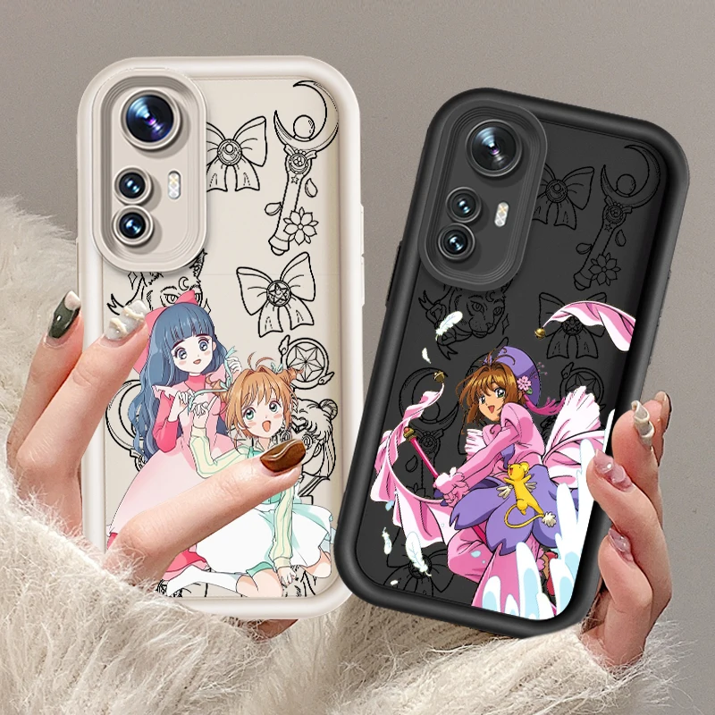 

C-Cardcaptors Sakuras Cartoon For Xiaomi 12T 11 Lite Poco F5 F4 F3 F2 M3 Pro X5 X4 X3 GT 4G 5G Eye Ladder Cover Capa Fundas