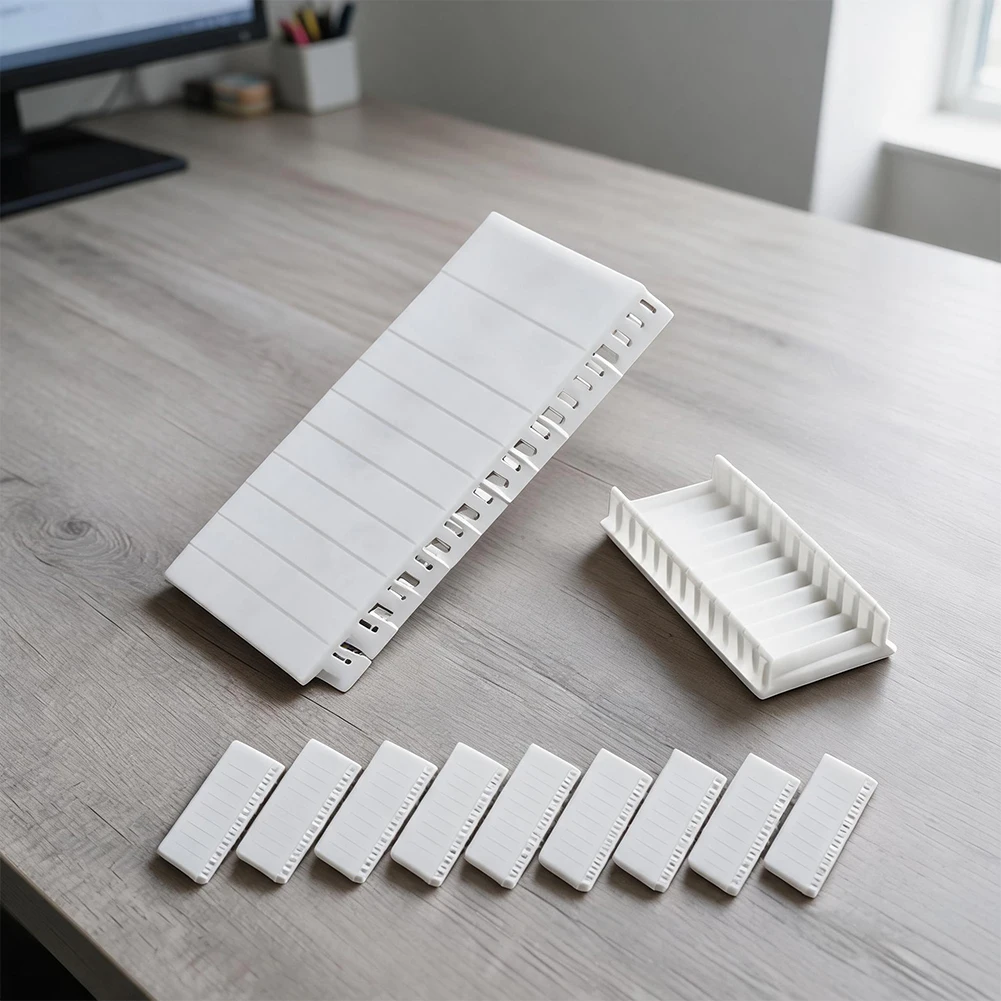 50PCS White ABS Electric Panel Slot Covers Modular Hole For Shields For Fuse Box Distribution Board Safety Accessories