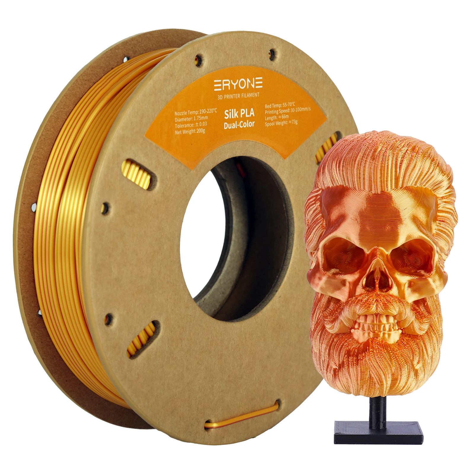 

ERYONE 200G Silk Dual-Color PLA Filament 1.75mm ± 0.03 For FDM 3D Printing New Arrival Fast Shipping-all 200g