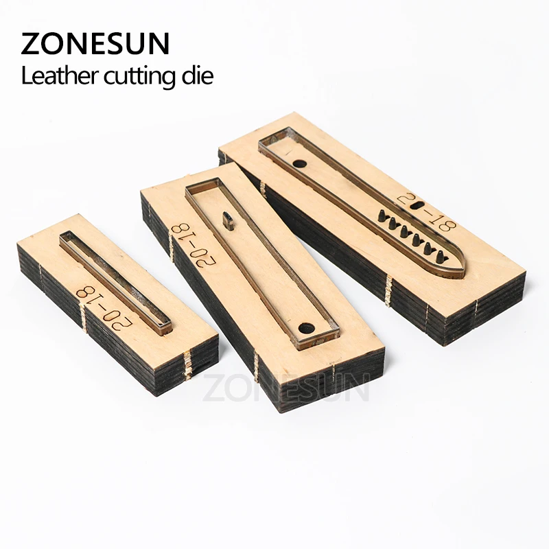 ZONESUN 20-18 Customized Leather Cutting Die Leather DIY Craft Supply Watch Band Strap Wooden Template Punching Knives Mould