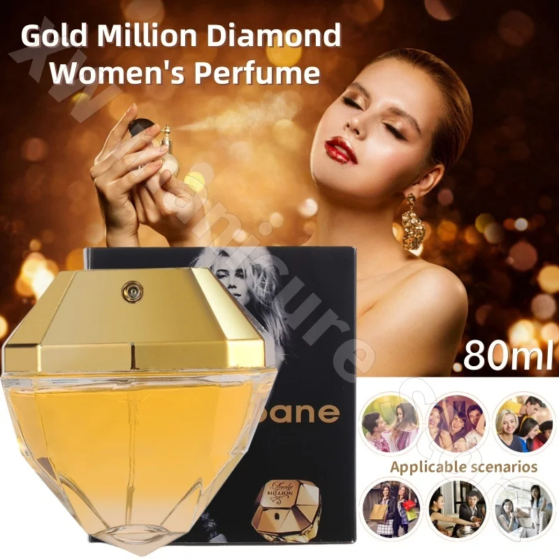 Gold Million Diamond Women's Perfume Long-lasting Fragrance Fresh Floral and Fruity Light Fragrance Removes Odor 90ml