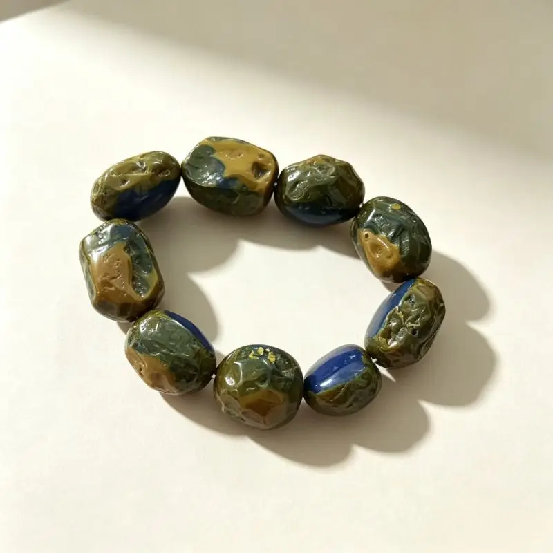 Exquisite Traditional Ethnic Style Second-generation Amber Beeswax Casual Bracelet Handicrafts