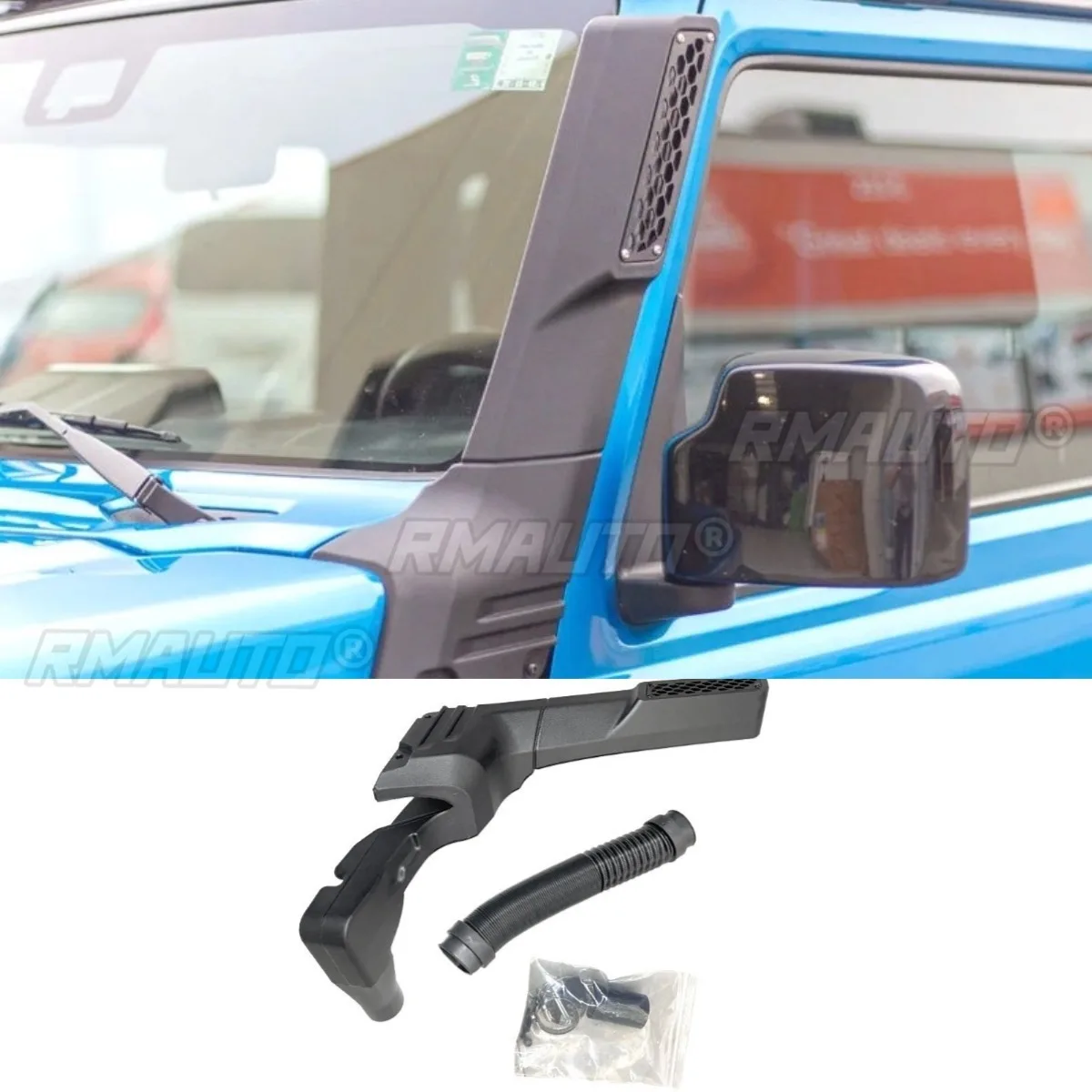 Car Snorkel Kit Air Intake Wading Hose For Suzuki Jimny JB64 JB74 2019-2025 Front Side Snorkel Desert Intake Duct Accessories