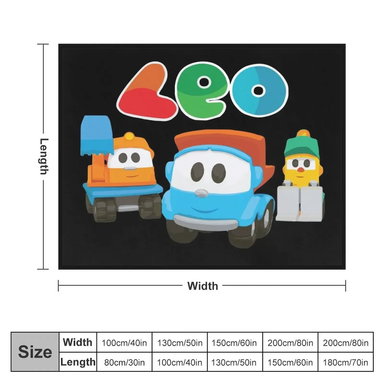 leo the truck, lifty and scoop Throw Blanket Flannels Plush Blankets