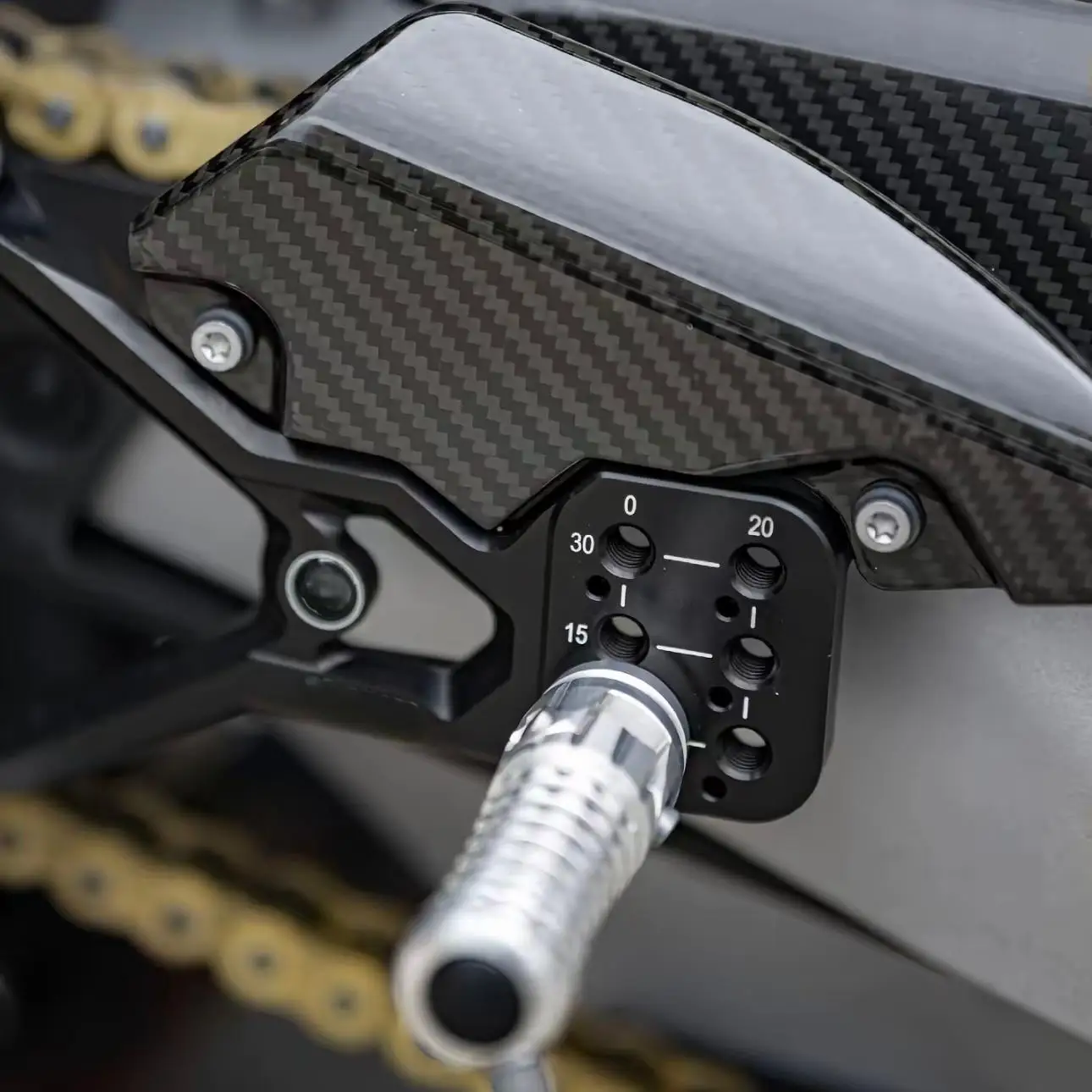 For BMW S1000RR M1000RR 2019-2025 Motorcycle Adjustable Footrest Carbon Fiber Footrest Rearset Motorsport Gear Selector Pedal view 4