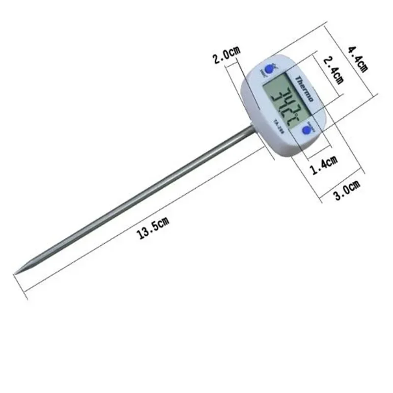 Thermometer TA-288 -50℃~300℃ Food Food Stainless Steel Probe Thermometer Electronic Digital Display Liquid Grill