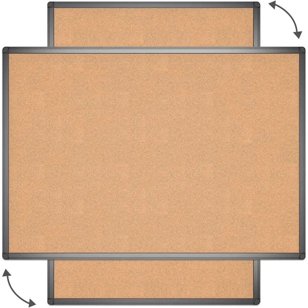 Aluminum Framed 48 x 36 Large Cork Board for Notice and Display