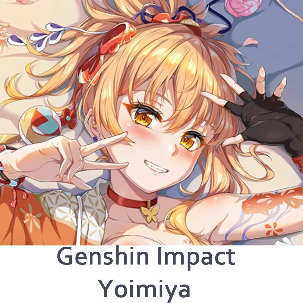 

Genshin Impact Yoimiya косплей аниме игровой чехол Dakimakura шарнирная наволочка для тела отаку подушка наволочка
