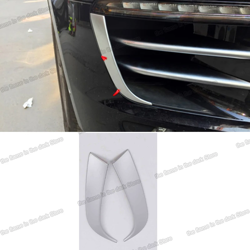 

car daytime running light frame trims chrome for porsche macan 2014 2015 2016 2017 2018 exterior accessories decoration sport