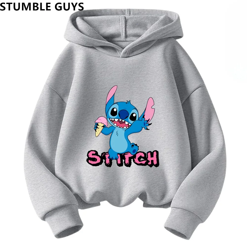 Stitch Hoodie Set Kids Long Sleeves Outfits 3-14 Years Children's Sets Baby Boys Casual Tracksuit Sonic Hoodie + Pants Sets