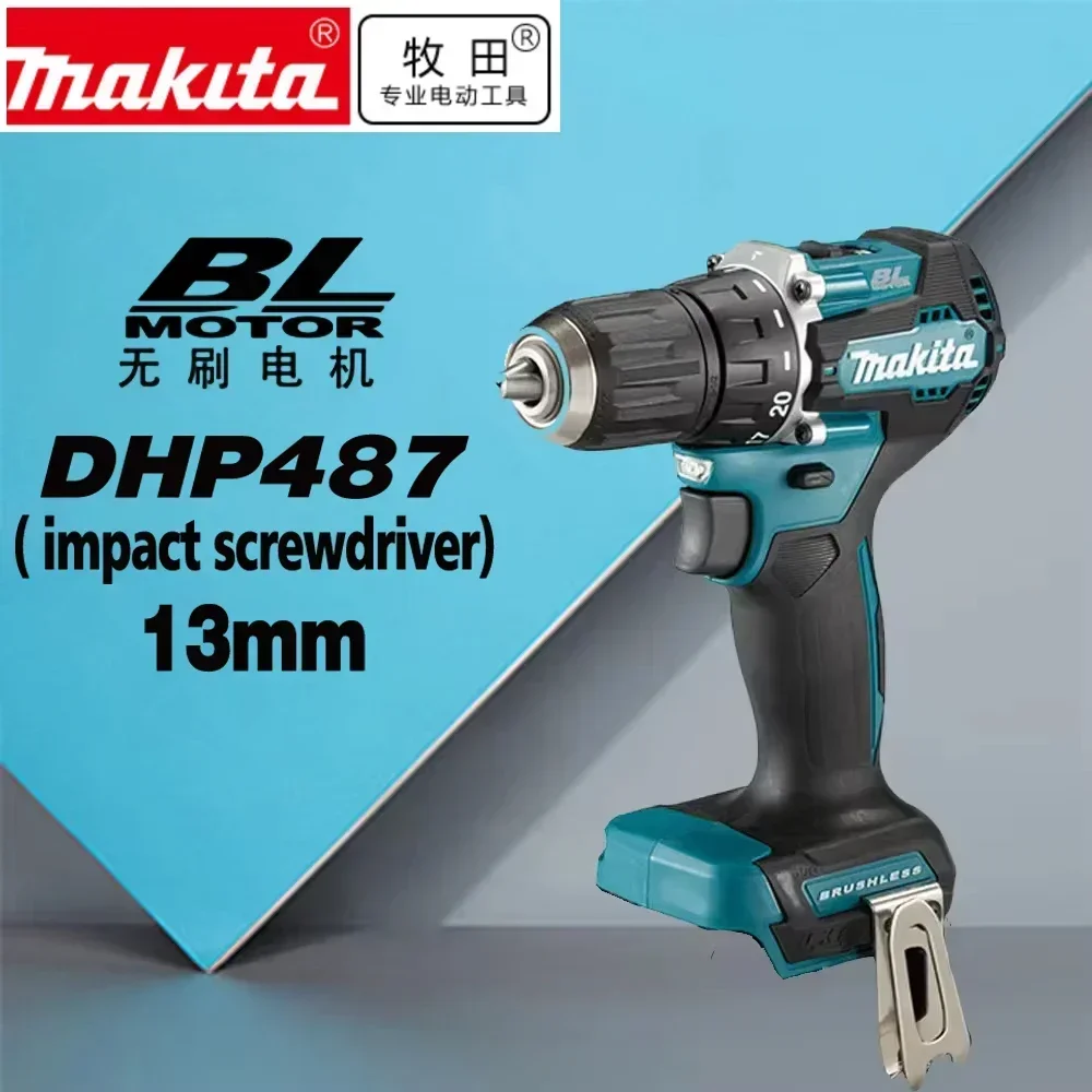 

NEW Original Makita DHP487 Cordless impact screwdriver drill Brushless Electric Impact Screwdriver 18V Rechargeable Power To