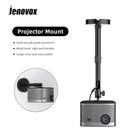 Jenovox Universal Projector Wall Mount - Adjustable Bracket for XGIMI, JMGO, Vidda, Formovie X5, BenQ, Epson - 360° Rotation